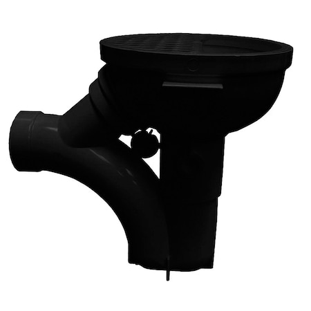 Jones Stephens 2in. ABS Solvent Weld Floor Drain with Trap and Full Plastic Grate D50600